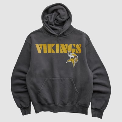 Minnesota Vikings NFL 2000s Hooded Pullover Sweatshirt - Black - XXS by Fanatics Real Vintage