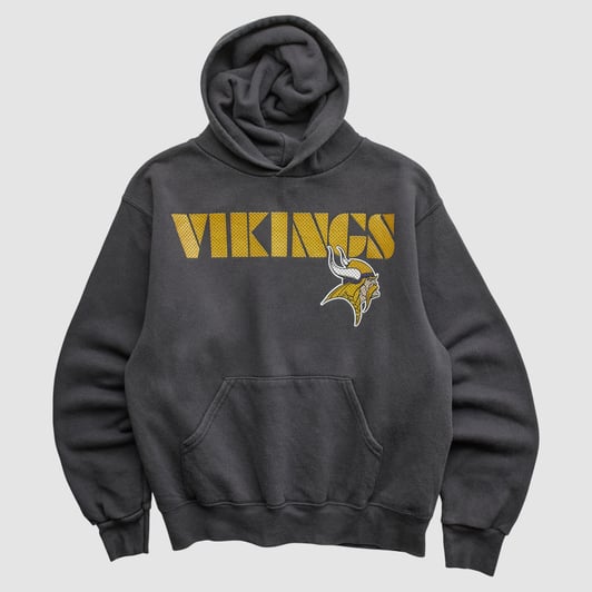Minnesota Vikings NFL 2000s Hooded Pullover Sweatshirt - Black - XXS by Fanatics Real Vintage