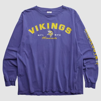 Minnesota Vikings NFL 2000s Long Sleeve T-shirt - Purple - L by Fanatics Real Vintage