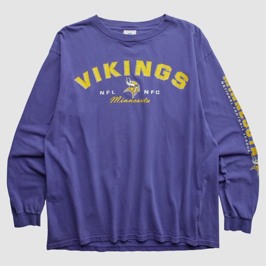 Minnesota Vikings NFL 2000s Long Sleeve T-shirt - Purple - L by Fanatics Real Vintage
