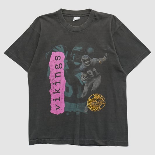 Minnesota Vikings Salem Sportswear 90s T-shirt - Black - M by Fanatics Real Vintage