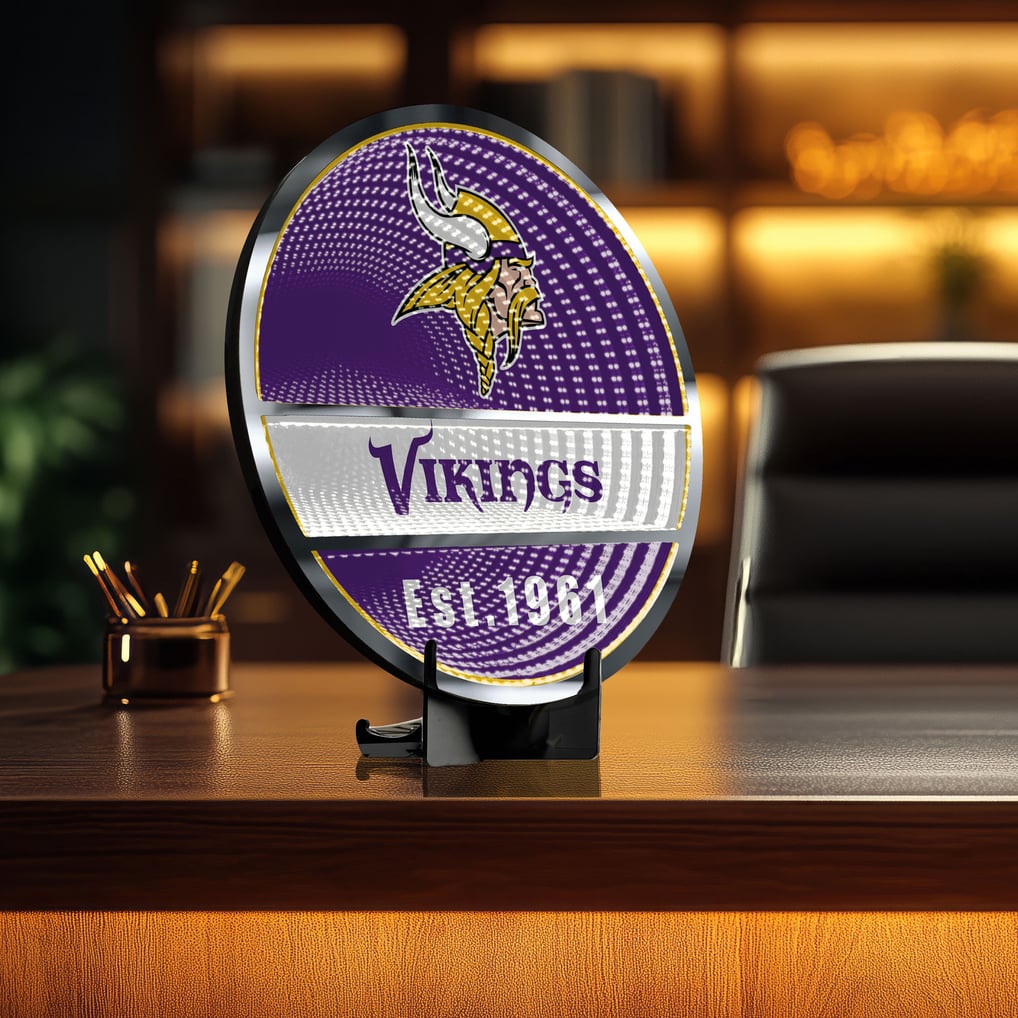 Minnesota Vikings Three-Cell Circular Infinity Light