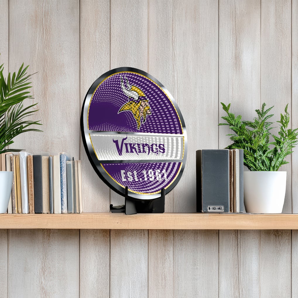 Minnesota Vikings Three-Cell Circular Infinity Light