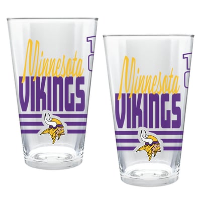 Minnesota Vikings Two-Piece 16oz. Heritage Pint Glass Set