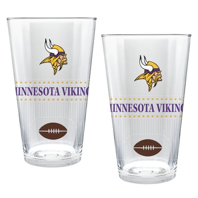 Minnesota Vikings Two-Piece 16oz. Stadium Pint Glass Set