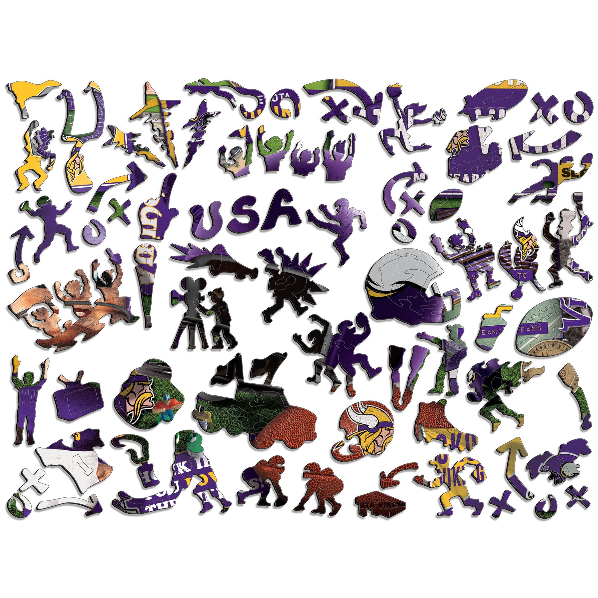 Minnesota Vikings Wooden Retro Series Puzzle