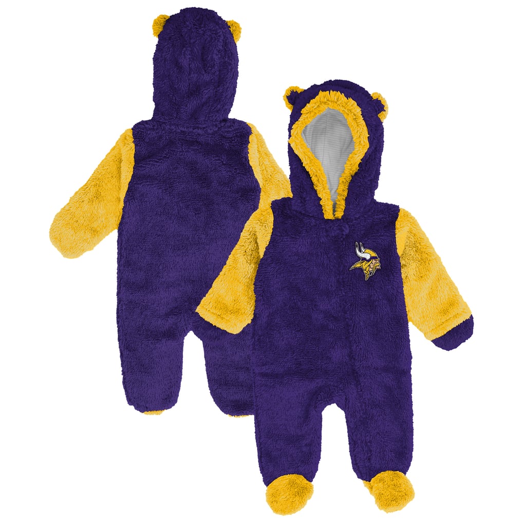  Minnesota Vikings Outerstuff  Newborn Teddy Fleece Bunting Full-Zip Sleeper - Purple