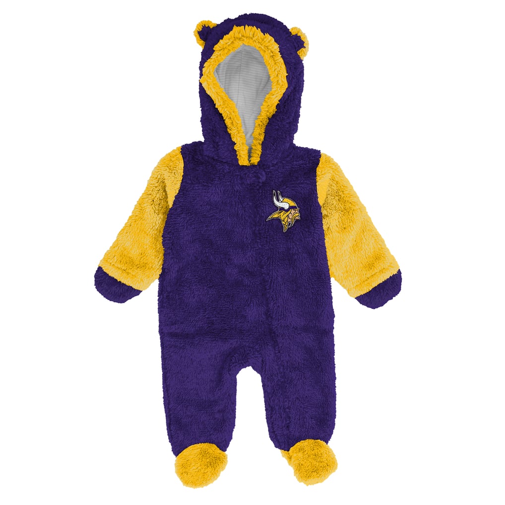  Minnesota Vikings Outerstuff  Newborn Teddy Fleece Bunting Full-Zip Sleeper - Purple