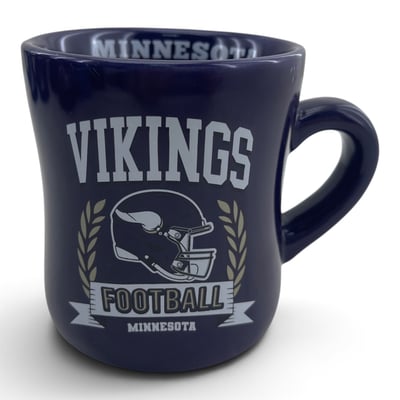 Minnesota Vikings Pegasus 11oz. Helmet Crest Wordmark Ceramic Mug