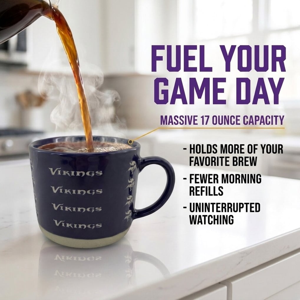 Minnesota Vikings Pegasus 17oz. Tonal Logo Sand Blasted Mug