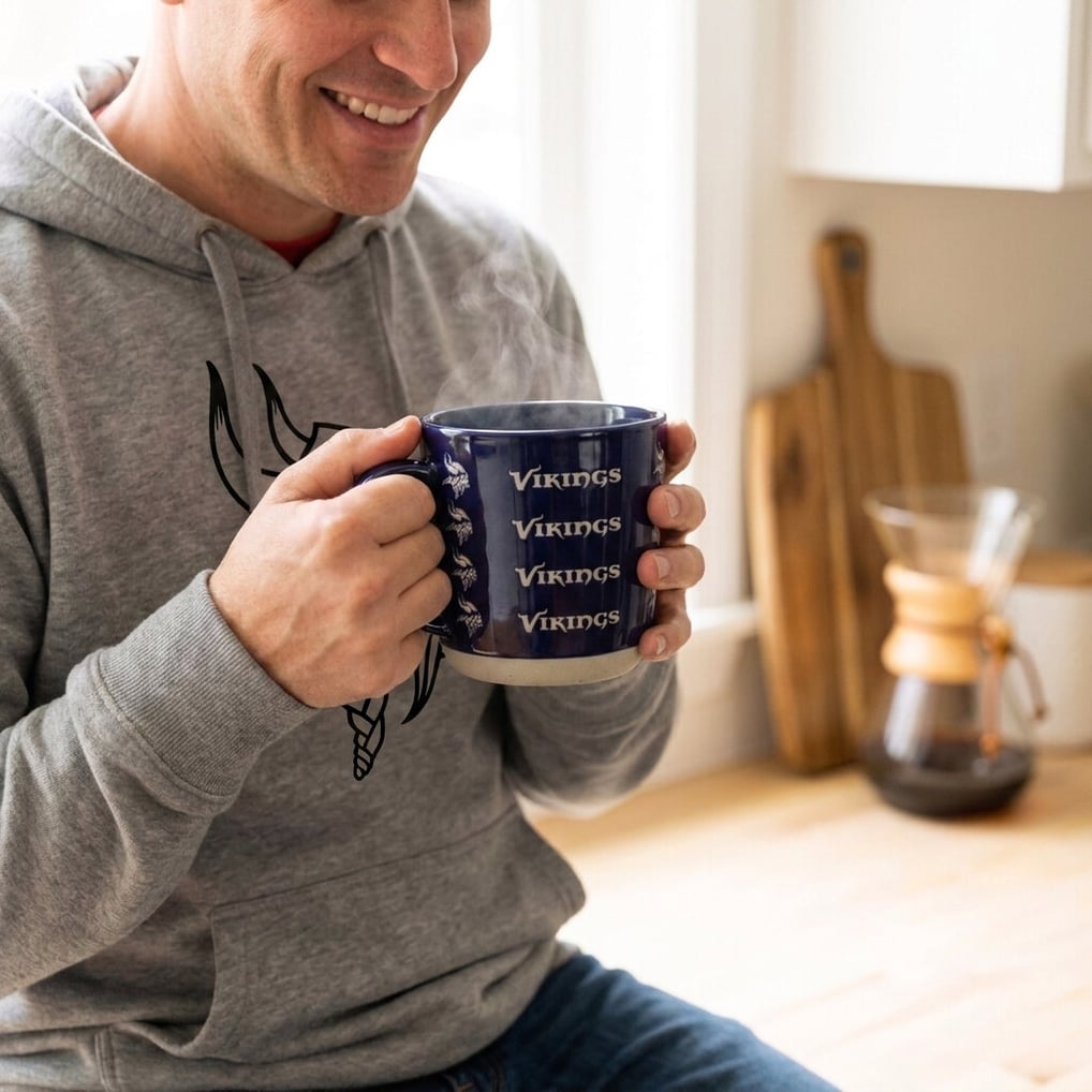 Minnesota Vikings Pegasus 17oz. Tonal Logo Sand Blasted Mug