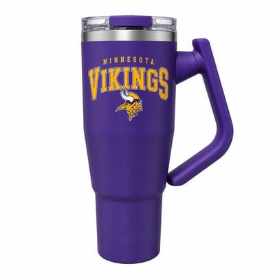 Minnesota Vikings Pegasus 40oz. Vintage Arch Stainless Steel Flip Handle Tumbler