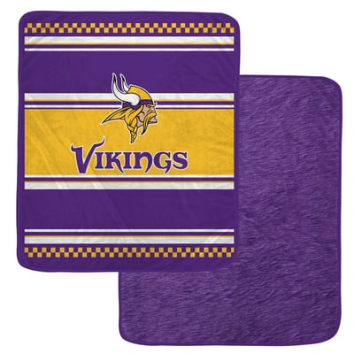 Minnesota Vikings Pegasus 60" x 70" Checkered Dash Faux Fur Blanket