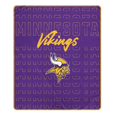 Minnesota Vikings Pegasus Echo Script Fade 50" x 60" Ultra Soft Throw Blanket