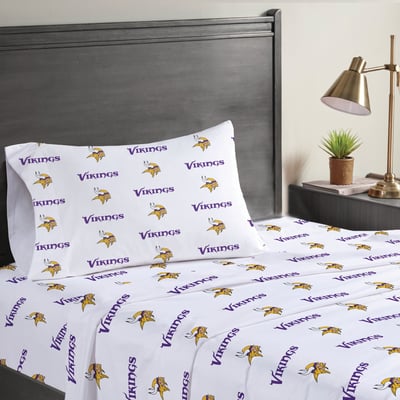 Minnesota Vikings Pegasus Three-Piece Twin Sheet Set