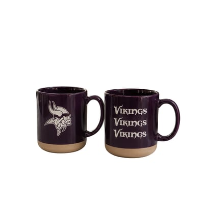Minnesota Vikings Pegasus Two-Piece 14oz. Echo Logo Ceramic Mug Set