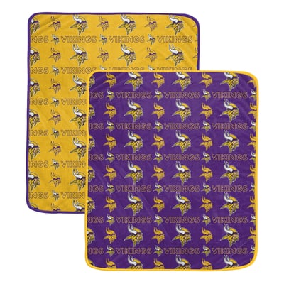 Minnesota Vikings Pegasus Two-Piece Home & Away Logo Roll 60" x 70" Blanket Set