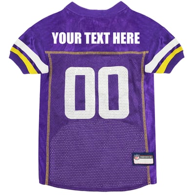 Minnesota Vikings Pets First Personalized Pet Jersey - Purple