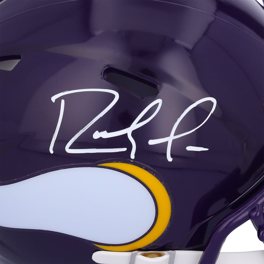 Randy Moss Minnesota Vikings Autographed Fanatics Authentic Riddell 1983-2001 Throwback Speed Mini Helmet