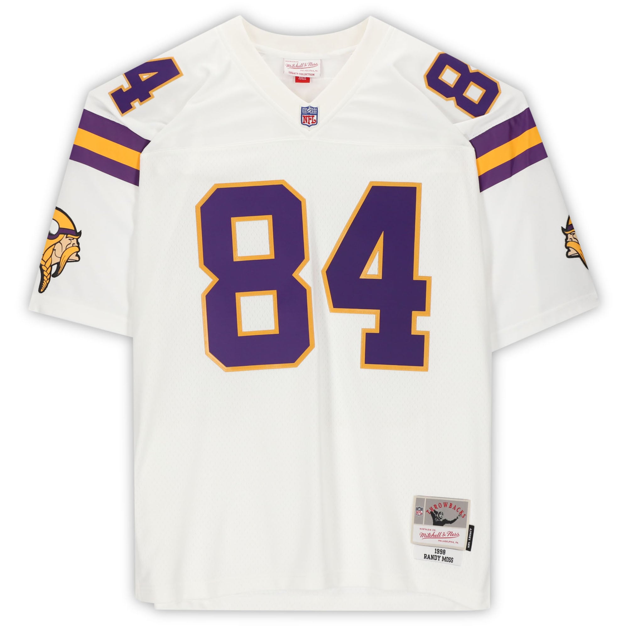 Randy Moss Minnesota Vikings Autographed White Mitchell & Ness
