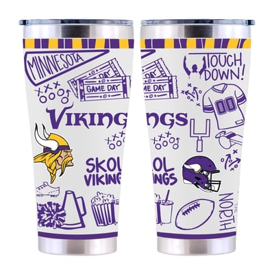 Minnesota Vikings The Memory Company 30oz. Sketchpad Stainless Steel Tumbler