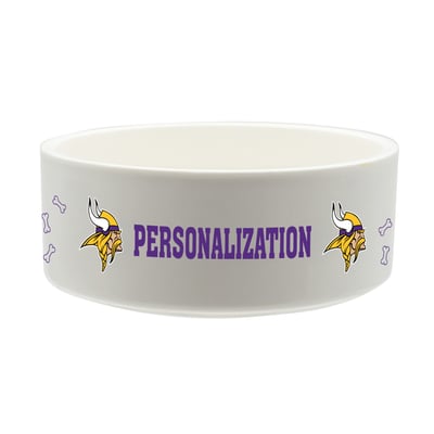 Minnesota Vikings The Memory Company 35oz. Personalized Ceramic Pet Bowl
