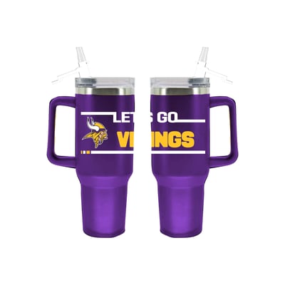 Minnesota Vikings The Memory Company 40oz. Stainless Steel Team Color Tumbler with Flip Straw