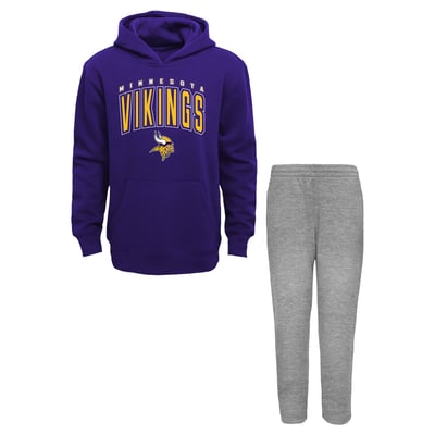 Minnesota Vikings Outerstuff Toddler Step By Step Hoodie & Pants Set - Purple/Gray