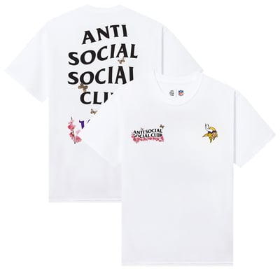 Minnesota Vikings AntiSocialSocialClub x NFL Unisex Blossom T-Shirt - White