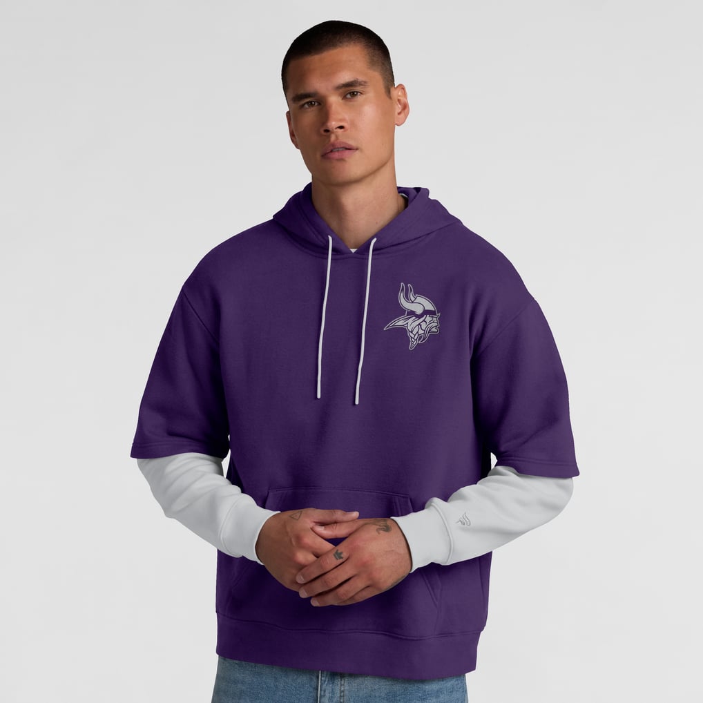  Minnesota Vikings Fanatics Unisex  Sleek Elements Pullover Hoodie - Purple