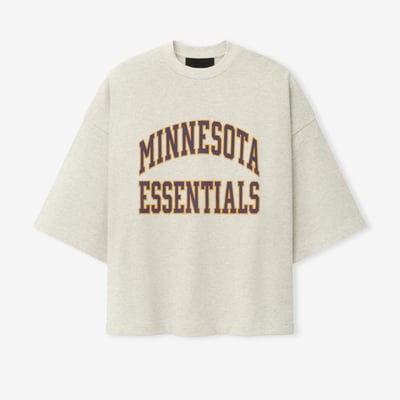 Minnesota Vikings Fear of God x NFL Unisex Merch T-Shirt - Oatmeal