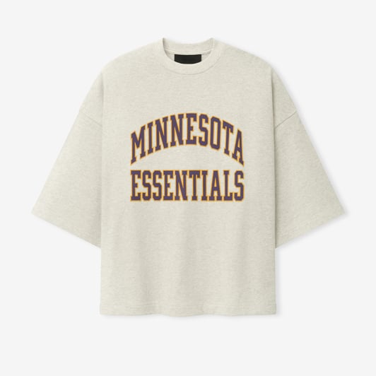 Minnesota Vikings Fear of God x NFL Unisex Merch T-Shirt - Oatmeal