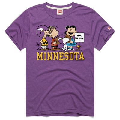 Minnesota Vikings x Peanuts Homage Adult Skol Vikings! Graphic Tri-Blend T-Shirt - Purple