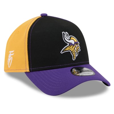 Minnesota Vikings New Era x Far From Ordinary Unisex Pinwheel 9FORTY A-Frame Adjustable Hat - Black/Purple