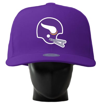  Minnesota Vikings Noggin Boss Unisex Throwback Logo Oversized Hat - Purple