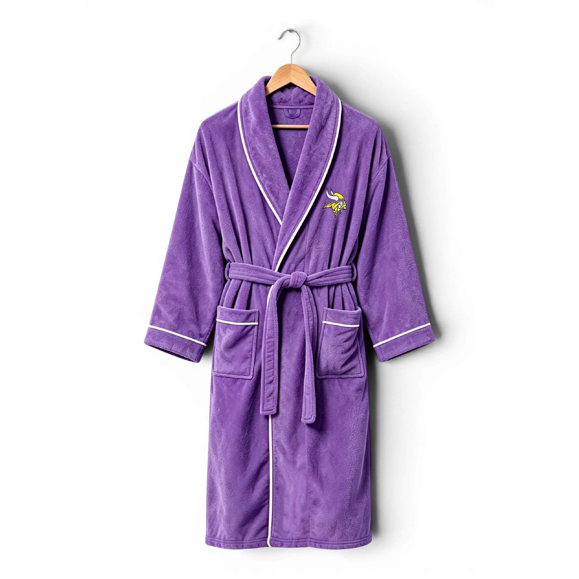 Unisex Pegasus Purple Minnesota Vikings Logo Patch Ultra Cozy Robe