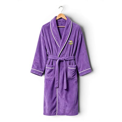 Minnesota Vikings Pegasus Unisex Logo Patch Ultra Cozy Robe - Purple
