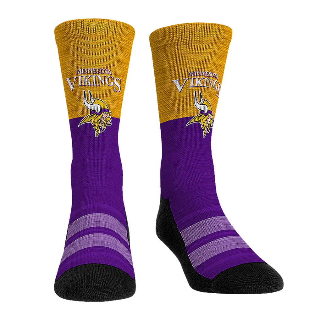 Minnesota Vikings Rock Em Unisex Throwback Three-Pack Crew Sock Set - 
