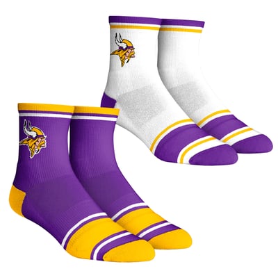 Minnesota Vikings Rock Em Unisex Two-Pack Team Color Crew Socks