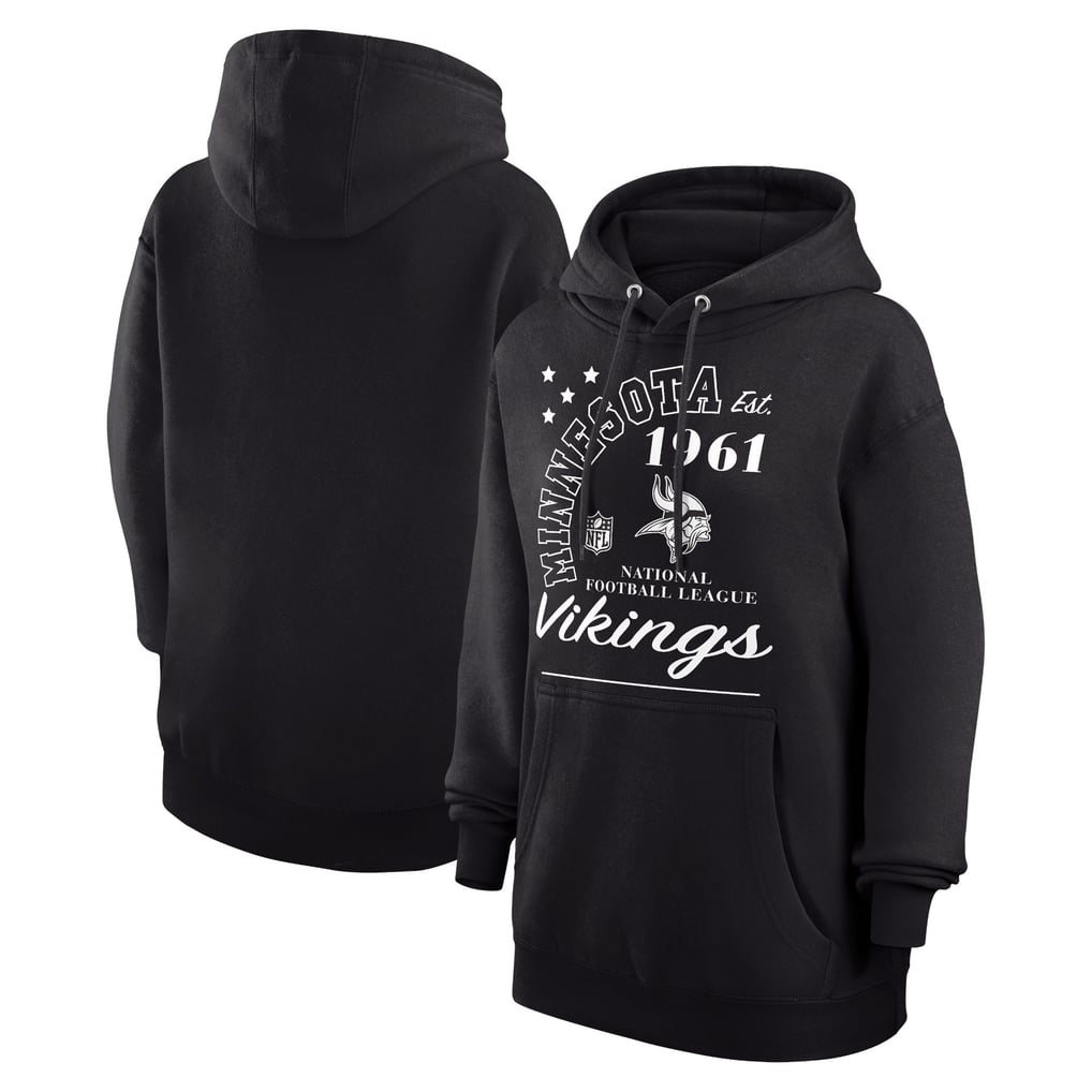  Minnesota Vikings Starter Unisex Arch Team Fleece Pullover Hoodie - Black