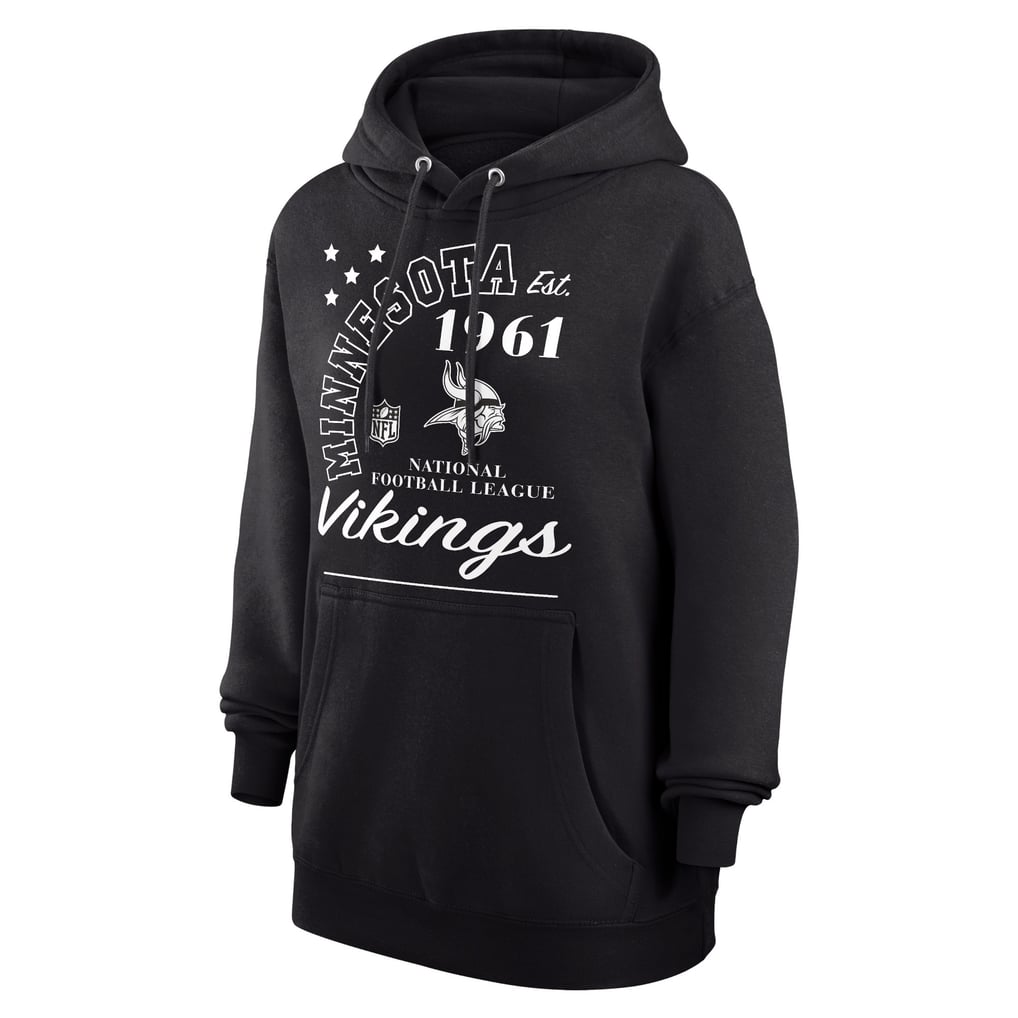  Minnesota Vikings Starter Unisex Arch Team Fleece Pullover Hoodie - Black