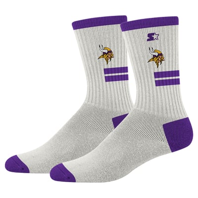  Minnesota Vikings Starter Unisex Premiere Cushioned Crew Socks - Cream