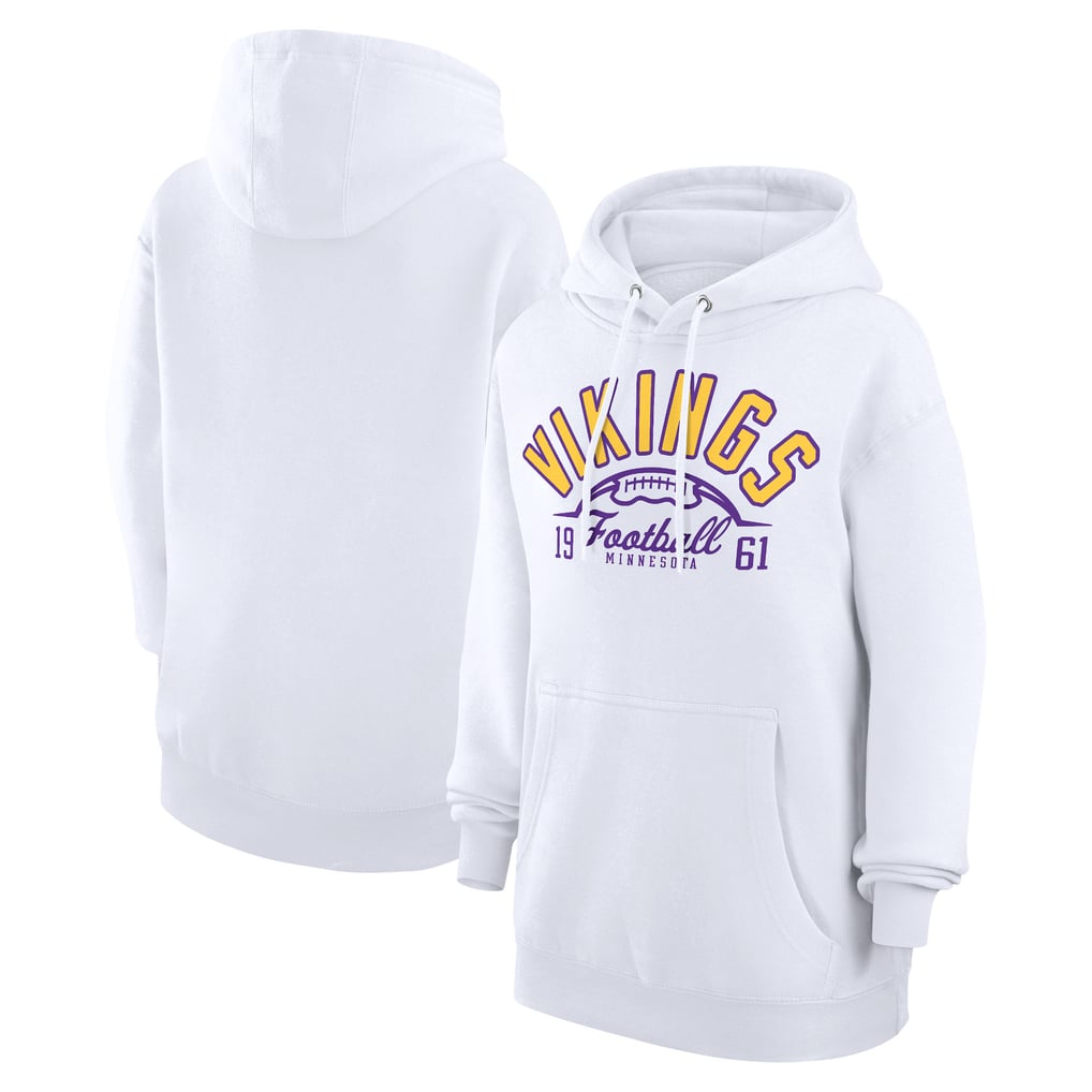 Minnesota Vikings Starter Unisex Half Ball Team Fleece Pullover Hoodie - White