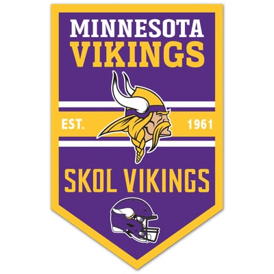Minnesota Vikings WinCraft 11" x 17" Chevron Wood Sign