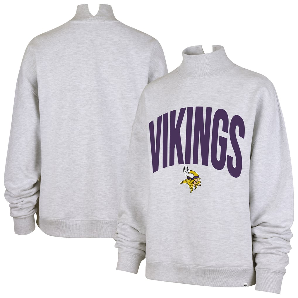  Minnesota Vikings '47 Women's Subtle Muse Mock Neck Sweatshirt - Gray