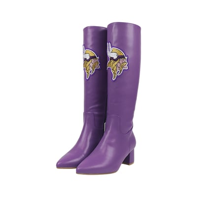  Minnesota Vikings FABGATING by Cuce Women's Vegan Leather Classic Team Boots - Purple