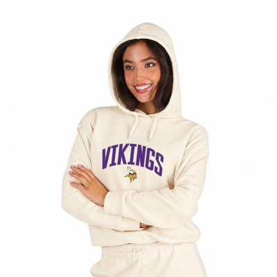  Minnesota Vikings Fanatics Women's Plus Size Hoodie & Pants Lounge Set - Cream