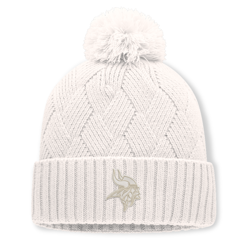  Minnesota Vikings Fanatics Women's Shift Cuffed Knit Hat with Pom - Cream