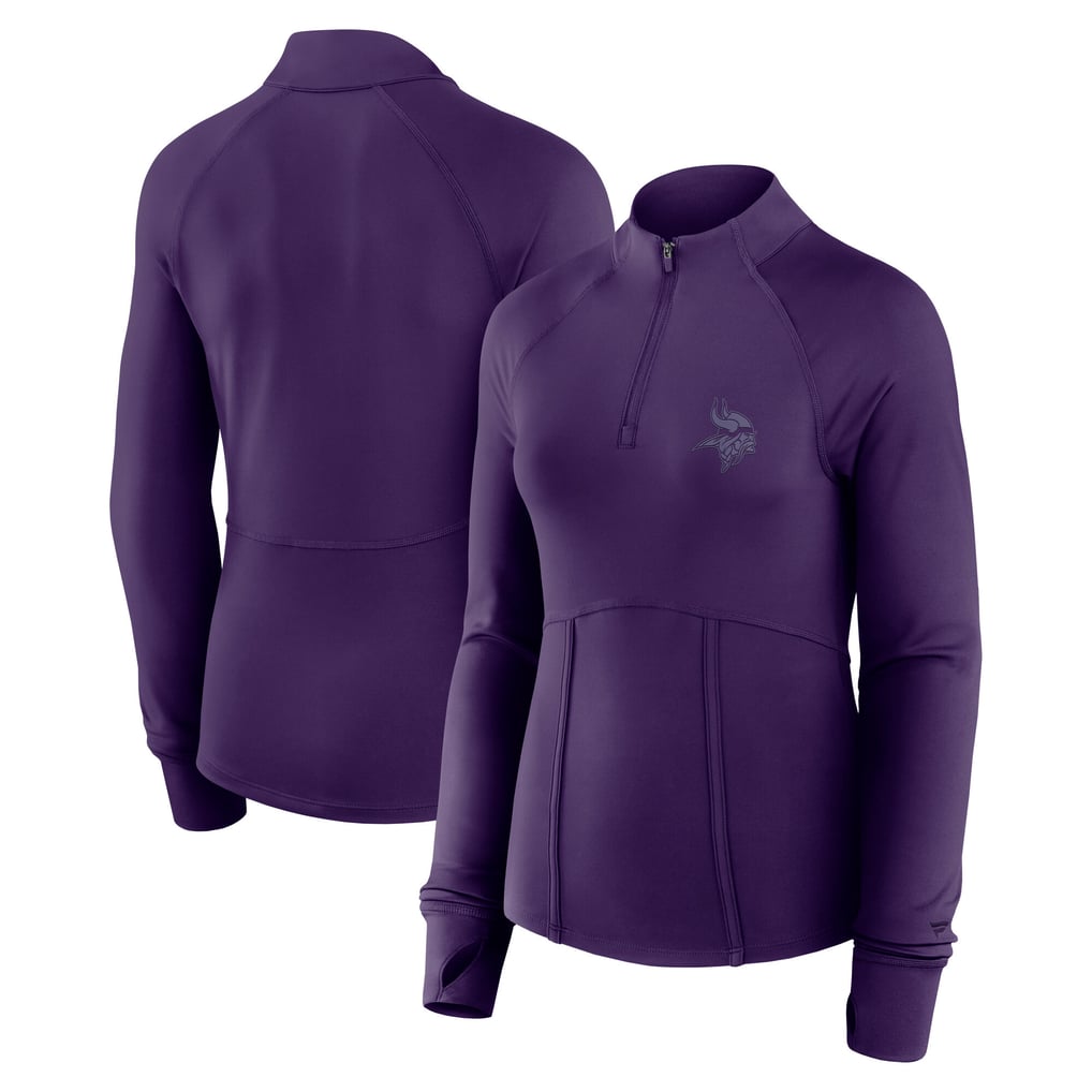  Minnesota Vikings Fanatics Women's Elements Raglan Quarter-Zip Jacket - Purple