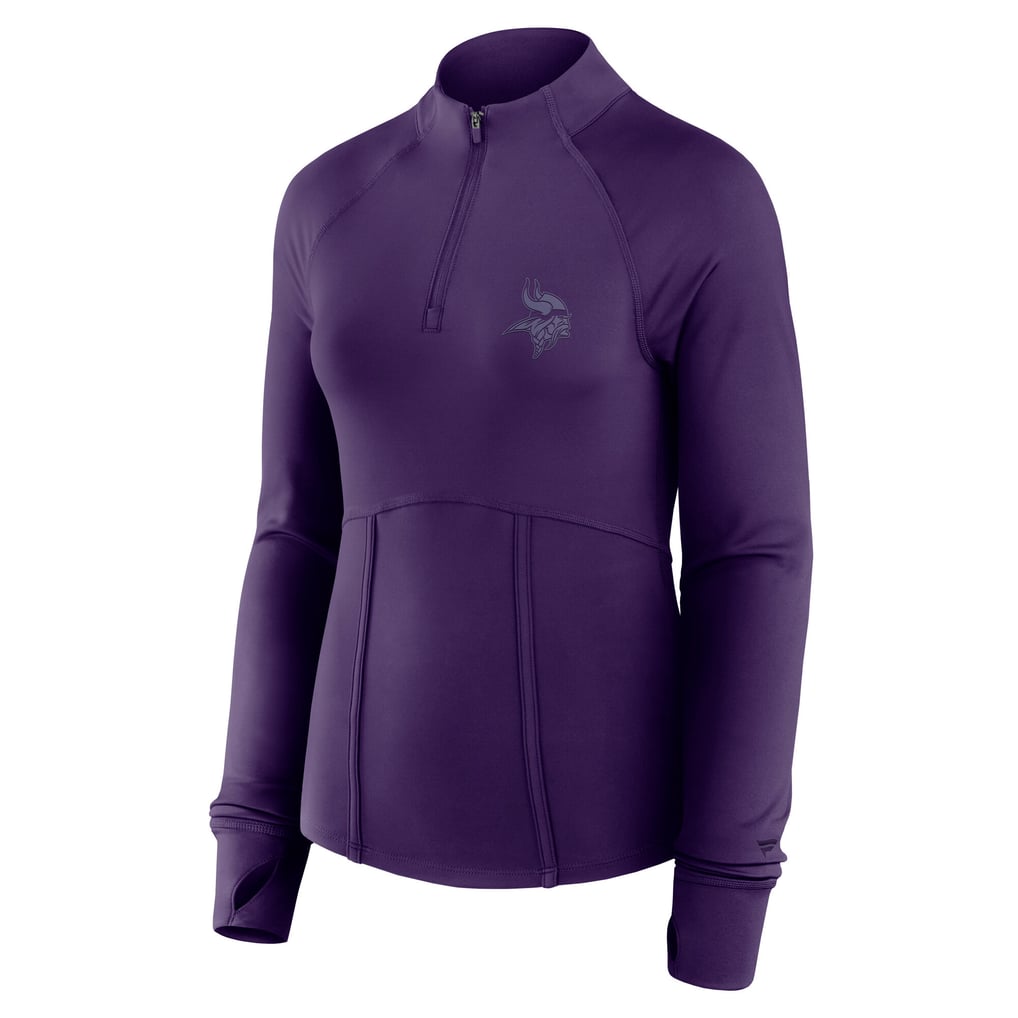  Minnesota Vikings Fanatics Women's Elements Raglan Quarter-Zip Jacket - Purple